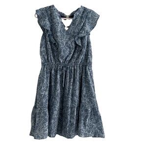 MARISSA OLIVIA Woman NWT Flutter Sleeve Floral Tired Mini Dress Size L